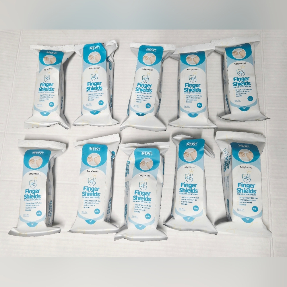 LOT OF 10 Baby Brezza Finger Shields Applicators 40 CT EACH Factory Sealed